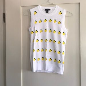 J. Crew Lemon Sweater Vest